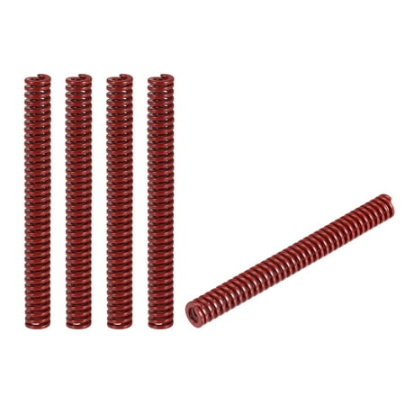Die Spring 5 Pack 8mm OD 75mm Long Stamping Medium Load Compression Red