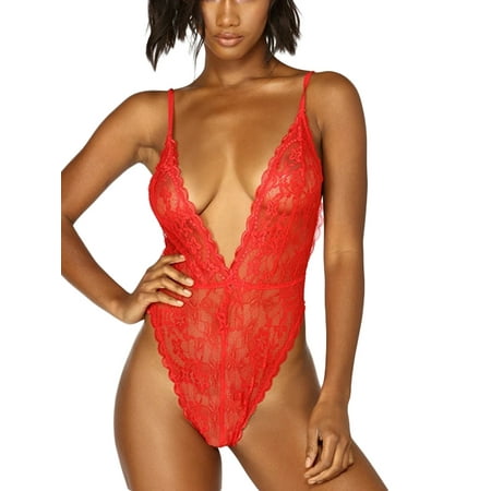 Women Lingerie Sexy Bodysuit Floral Pattern and Lace Hem V-neck Teddies Lingerie
Women Lingerie Sexy Bodysuit Floral Pattern and Lace Hem V-neck Teddies Lingerie