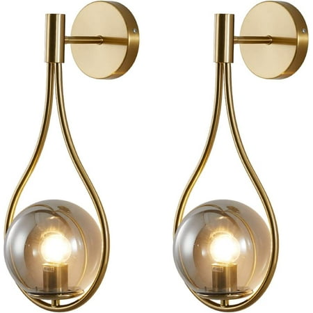 BBNBDMZ Globe Wall Sconce Modern Wall Lights Set of 2 Brushed Bathroom Scones Water Drop Wall Light Indoor Decor Lamp Vintage Farmhouse Wall Lamp Fixture for Living Room Bedroom
BBNBDMZ Globe Wall Sconce Modern Wall Lights Set of 2 Brushed Bathroom Scones Water Drop Wall Light Indoor Decor Lamp Vintage Farmhouse Wall Lamp Fixture for Living Room Bedroom