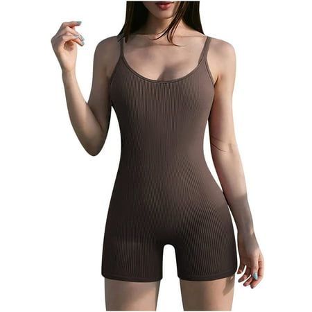 Womens Workout Seamless Jumpsuits Spaghetti Strap Sleeveless Shorts Rompers One-Piece Yoga Bodysuits Shapewear
Womens Workout Seamless Jumpsuits Spaghetti Strap Sleeveless Shorts Rompers One-Piece Yoga Bodysuits Shapewear