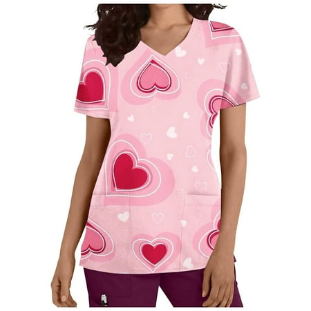 CHMORA Scrub Tops Women Print Print Nurse Uniforms for Women Short Sleeve V-Neck Shirts Tee Tops with Pockets
CHMORA Scrub Tops Women Print Print Nurse Uniforms for Women Short Sleeve V-Neck Shirts Tee Tops with Pockets
