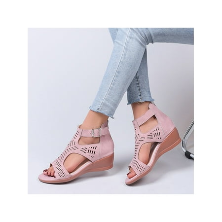 Fangasis Women Anti Slip High Top Shoes Zipper Back Holiday Vacations Brathable Breathable Sandals Wedge&platform Casual Solid Color Party Platform
Fangasis Women Anti Slip High Top Shoes Zipper Back Holiday Vacations Brathable Breathable Sandals Wedge&platform Casual Solid Color Party Platform