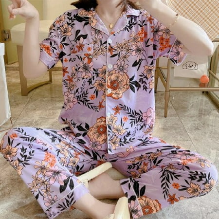 DanceeMangoo New Sale Women Home Wear Summer Short Sleeved Women Pajamas Set Long Pant Pyjamas Sets Cotton Leisure Sleepwear Set
DanceeMangoo New Sale Women Home Wear Summer Short Sleeved Women Pajamas Set Long Pant Pyjamas Sets Cotton Leisure Sleepwear Set