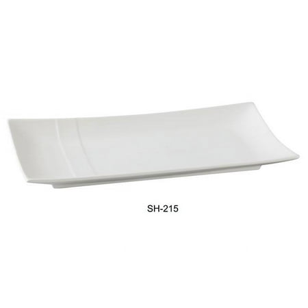 7.5 x 15.5 in. Rectangular Plate Bone White - Pack of 12
