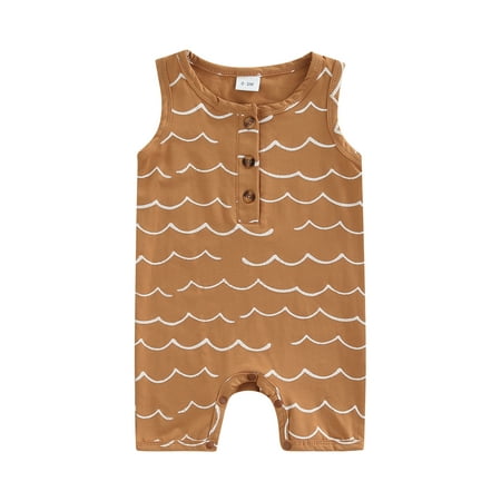 ZIYIXIN Newborn Baby Boys Girls Cotton Romper Sleeveless Hawaiian Print Jumpsuit Shorts Infant Summer Outfits Coffee Ripple 9-12 Months
ZIYIXIN Newborn Baby Boys Girls Cotton Romper Sleeveless Hawaiian Print Jumpsuit Shorts Infant Summer Outfits Coffee Ripple 9-12 Months