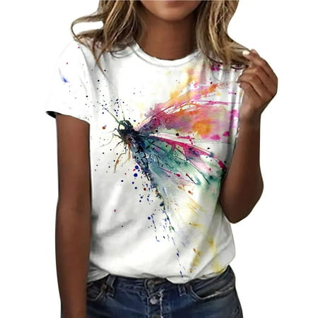 Women’s Trendy Floral Printed Comfy T-shirt Summer Short Sleeve Soft Tee Top Casual Crew Neck Vacation Tunic Tops
Women’s Trendy Floral Printed Comfy T-shirt Summer Short Sleeve Soft Tee Top Casual Crew Neck Vacation Tunic Tops