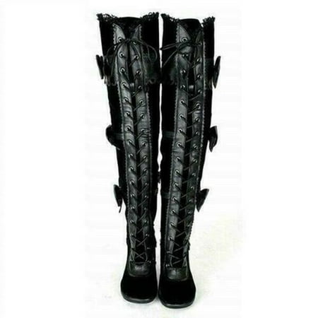 Tejiojio Fall Clearance Women s Bow Tie Ultra High Heel Lace Up Punk Side Zipper Over The Knee Boots
Tejiojio Fall Clearance Women s Bow Tie Ultra High Heel Lace Up Punk Side Zipper Over The Knee Boots
