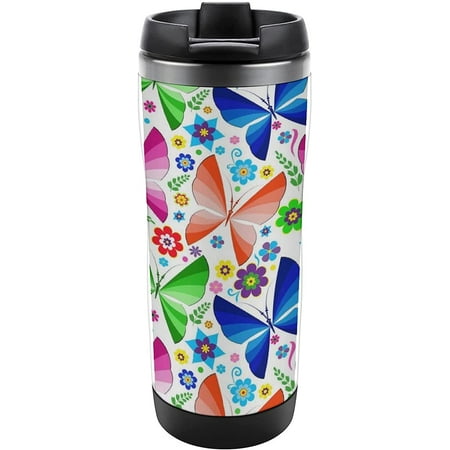 Bright Butterflies Stainless Steel Tumblers Travel Water Mug With Lid Pint Coffee Cup Insulated 380ML
Bright Butterflies Stainless Steel Tumblers Travel Water Mug With Lid Pint Coffee Cup Insulated 380ML