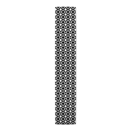 Creative Products Boho Aztec Pattern Black 16x90 Poly Twill Table Runner