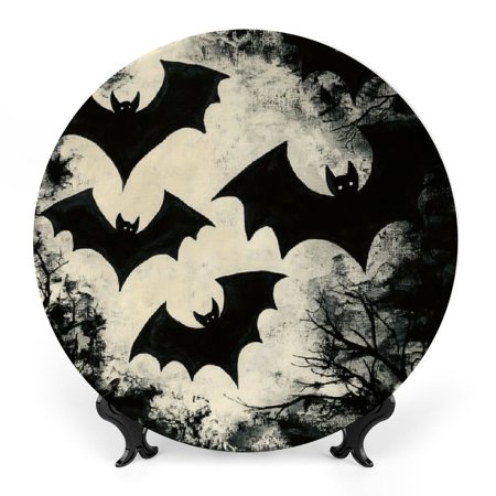 Zhiwo Bats Halloween Gothic Art Bone China Decorative Plate Vertical Stand for Home Decoration 8x8inch
Zhiwo Bats Halloween Gothic Art Bone China Decorative Plate Vertical Stand for Home Decoration 8x8inch