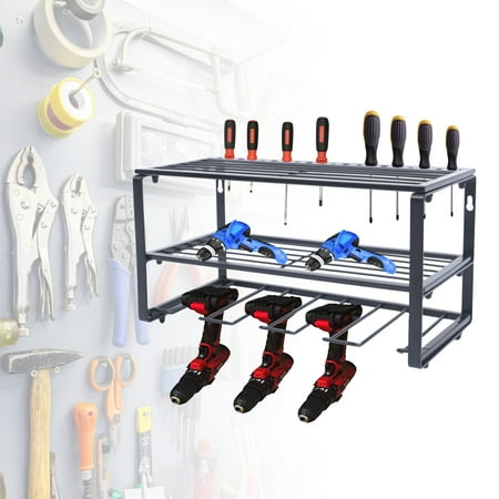 Loyalheartdy 3 Layers Power Tool Organizer Black Iron Rectangular Wall Mounted Storage Rack Floating Tool Shelf for Tool Rooms
Loyalheartdy 3 Layers Power Tool Organizer Black Iron Rectangular Wall Mounted Storage Rack Floating Tool Shelf for Tool Rooms