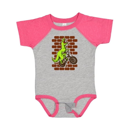 Inktastic BMX Motocross Dinosaur Gift Baby Boy Bodysuit