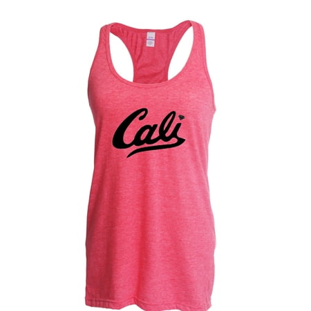 Cali in Black California Womens Tops Next Level Racerback Tank Top