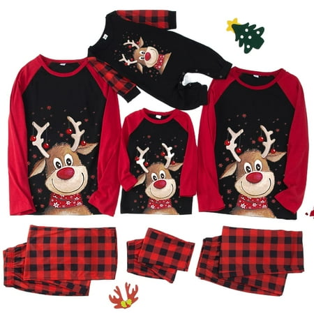 Family Matching Christmas Pajamas Set Xmas Tree/Deer Print Tops Plaid Pants Holiday Loungewear Sleepwear Pjs Outfit
Family Matching Christmas Pajamas Set Xmas Tree/Deer Print Tops Plaid Pants Holiday Loungewear Sleepwear Pjs Outfit