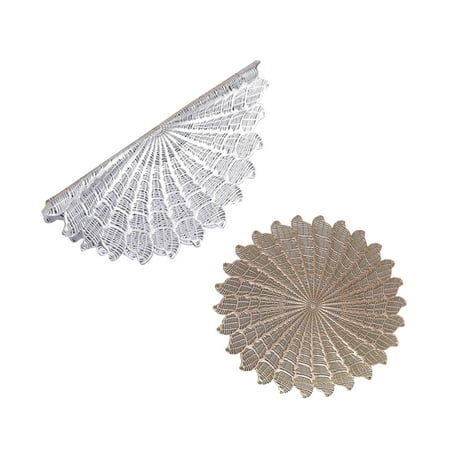 HOMEMAXS 2pcs Household Round Exquisite Cup-mat Heat Shield Table Mat Placemat Coaster for Home Hotel Restaurant (Light Golden Silver)
HOMEMAXS 2pcs Household Round Exquisite Cup-mat Heat Shield Table Mat Placemat Coaster for Home Hotel Restaurant (Light Golden Silver)