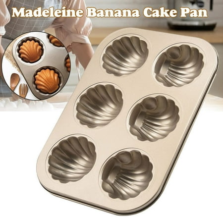 Carbon Steel Cake Pan with 6 Cavity Shell Shape Cake Stencil Chocolate Cookies Baking Tool Nonstick Kitchen Supply
Carbon Steel Cake Pan with 6 Cavity Shell Shape Cake Stencil Chocolate Cookies Baking Tool Nonstick Kitchen Supply