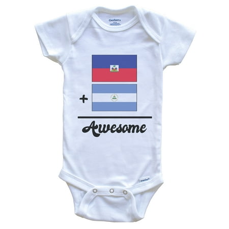 Haiti Plus Nicaragua Equals Awesome Cute Haitian Nicaraguan Flags One Piece Baby Bodysuit
Haiti Plus Nicaragua Equals Awesome Cute Haitian Nicaraguan Flags One Piece Baby Bodysuit