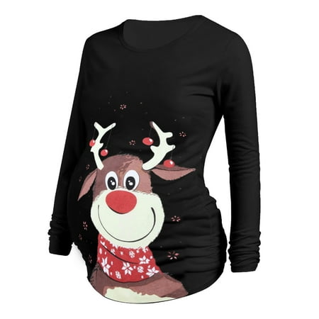 Summer Savings Clearances Christmas Maternity Crew Neck Long Sleeve Pregnant Women s Elk Print T-Shirt Blouse Tops
Summer Savings Clearances Christmas Maternity Crew Neck Long Sleeve Pregnant Women s Elk Print T-Shirt Blouse Tops