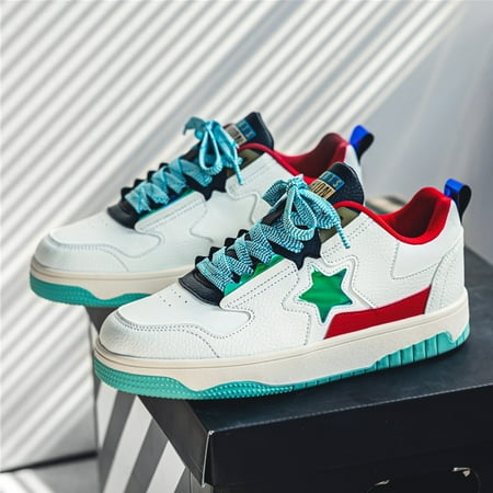 Men‘s Fashion Star Pattern Color Block Faux Leather Anti-skid Lace Up Skate Sneakers Men‘s Elevator Shoes
Men‘s Fashion Star Pattern Color Block Faux Leather Anti-skid Lace Up Skate Sneakers Men‘s Elevator Shoes