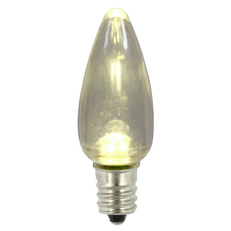 Vickerman C9 Transparent Plastic LED Warm White Dimmable Bulb package of 25