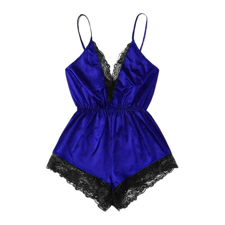 Capreze Ladies Lingerie Lace Bodysuit One Piece Sexy Sleepwear Deep V Women Smooth Spaghetti Straps Backless Cross Back Blue L
Capreze Ladies Lingerie Lace Bodysuit One Piece Sexy Sleepwear Deep V Women Smooth Spaghetti Straps Backless Cross Back Blue L