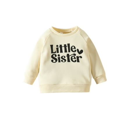 Qtinghua Toddler Baby Sister Matching Clothes Sweatshirt Letter Print Long Sleeve Shirts Pullover Tops Fall Winter Outfits Little Sister 18-24 Months
Qtinghua Toddler Baby Sister Matching Clothes Sweatshirt Letter Print Long Sleeve Shirts Pullover Tops Fall Winter Outfits Little Sister 18-24 Months