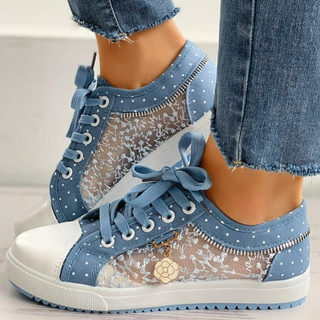 Cathalem Women Shoes Wide Width Casual Mesh Hollow Lace Fashion Lace Casual Women s Out Up Decor Comfy Shoes for Women Casual Sky Blue 7
Cathalem Women Shoes Wide Width Casual Mesh Hollow Lace Fashion Lace Casual Women s Out Up Decor Comfy Shoes for Women Casual Sky Blue 7