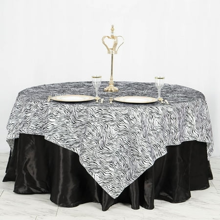 BalsaCircle 90 x 90 Black White Safari Animal Print Mini Zebra Overlay Party Tablecloth
BalsaCircle 90 x 90 Black White Safari Animal Print Mini Zebra Overlay Party Tablecloth