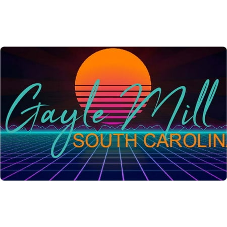Gayle Mill South Carolina 4 X 2.25-Inch Fridge Magnet Retro Neon Design
