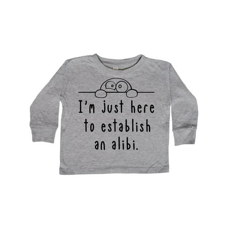 Inktastic I m Just Here to Establish an Alibi Gift Toddler Boy or Toddler Girl Long Sleeve T-Shirt
Inktastic I m Just Here to Establish an Alibi Gift Toddler Boy or Toddler Girl Long Sleeve T-Shirt