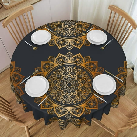 Tablecloth Mandala Pattern Table Cloth For Circular Tables Waterproof Resistant Picnic Table Covers For Kitchen Dining/Party
Tablecloth Mandala Pattern Table Cloth For Circular Tables Waterproof Resistant Picnic Table Covers For Kitchen Dining/Party