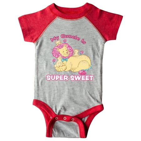 Inktastic My Guncle Is Super Sweet Cotton Candy Lions with Pink Mane Gift Baby Boy or Baby Girl Bodysuit
Inktastic My Guncle Is Super Sweet Cotton Candy Lions with Pink Mane Gift Baby Boy or Baby Girl Bodysuit