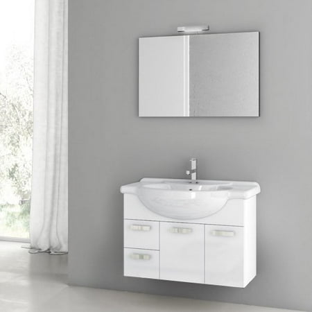 ACF by Nameeks ACF PH01-GW Phinex 32-in. Single Bathroom Vanity Set - Glossy White