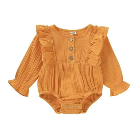 Baywell Newborn Baby Girl Clothes Romper Ruffle Sleeve Jumpsuit Bodysuit Cute Girls Outfits Infant Romper Outfits Yellow 2-3Y
Baywell Newborn Baby Girl Clothes Romper Ruffle Sleeve Jumpsuit Bodysuit Cute Girls Outfits Infant Romper Outfits Yellow 2-3Y