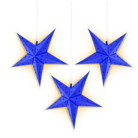 3-PACK 24 Dark Blue 5-Point Weatherproof Outdoor Plastic Star Lantern with LED Bulbs and Lamp Cord Light Included
3-PACK 24 Dark Blue 5-Point Weatherproof Outdoor Plastic Star Lantern with LED Bulbs and Lamp Cord Light Included