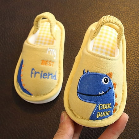 TOWED22 Toddler Sandals Girls Children Shoes Flat Soft Cotton Sandals Indoor Cartoon Comfortable Soft Linen Ummer Sandals Khaki