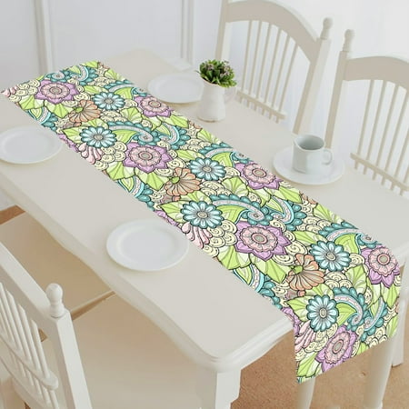 ABPHQTO Flowers Ornate Zentangle Flowers Floral Table Runner Placemat Tablecloth For Home Decor 16x72 Inch
ABPHQTO Flowers Ornate Zentangle Flowers Floral Table Runner Placemat Tablecloth For Home Decor 16x72 Inch