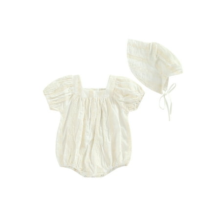 Liliz Infant Baby Girls Rompers Flower Embroidery Short Sleeve Summer Princess Bodysuits with Hat
Liliz Infant Baby Girls Rompers Flower Embroidery Short Sleeve Summer Princess Bodysuits with Hat
