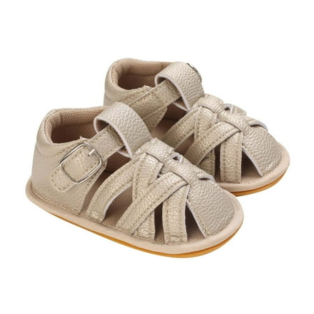 Infant Baby Boys and Girls Summer Walking Sandals Fashion Hollow Open-toe Sandals Casual Breathable Soft-sole Newborn Prewalker Shoes