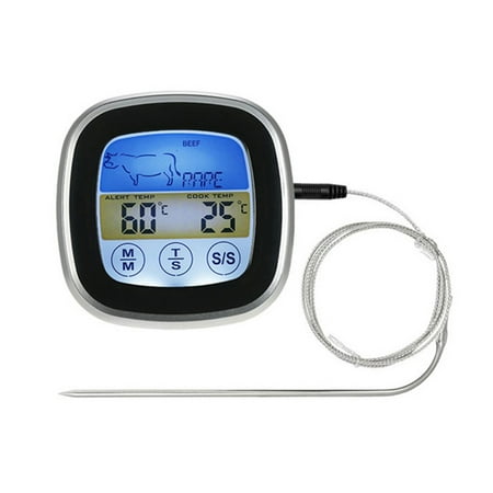 Digital Grill Barbecue Thermometer Touchscreen LED Display Multifunctional Timer for Kitchen New
Digital Grill Barbecue Thermometer Touchscreen LED Display Multifunctional Timer for Kitchen New