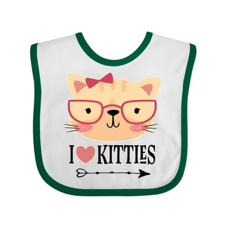 Inktastic Cat Lover I Love Kitties Gift Baby Girl Bib