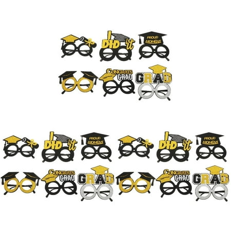 18 Pcs Graduation Season Cap-shaped Glasses Graduation Eyeglasses Lovely Photo Props
