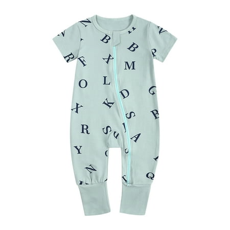 FRSASU Toddler Baby Boys Girls Cute Cartoon Animal Pattern Short Sleeve Double Zipper Romper Jumpsuit Green 12-18 Months
FRSASU Toddler Baby Boys Girls Cute Cartoon Animal Pattern Short Sleeve Double Zipper Romper Jumpsuit Green 12-18 Months