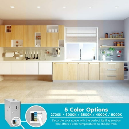 DTLYH 4 Inch Ultra Thin Square LED Recessed Lighting 5 Color Temperature Options 2700K - 5000K Dimmable LED Downlight 10W IC Rated Wet Rated Canless LED Recessed Light ETL Listed (
DTLYH 4 Inch Ultra Thin Square LED Recessed Lighting 5 Color Temperature Options 2700K - 5000K Dimmable LED Downlight 10W IC Rated Wet Rated Canless LED Recessed Light ETL Listed (