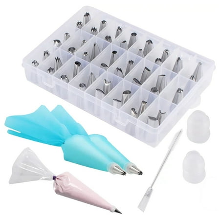 GORWARE 63Pcs Piping Bag and Tips Set Cake Decorating Kit with Cleaning Brush Pastry Bag Icing Bag and Coupler Premium Cupcake Cookie Baking Tool
GORWARE 63Pcs Piping Bag and Tips Set Cake Decorating Kit with Cleaning Brush Pastry Bag Icing Bag and Coupler Premium Cupcake Cookie Baking Tool