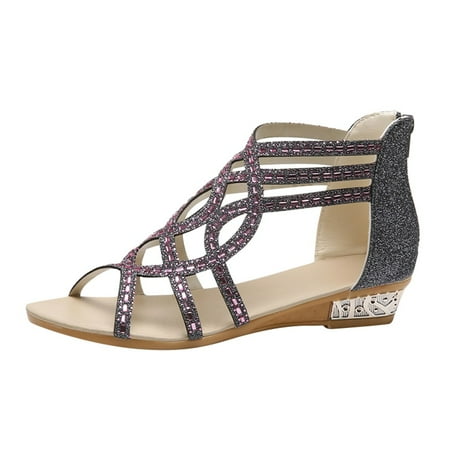 Juejuezi Womens Sandals Clearance Sale Summer Women Wedges Open Toe Breathable Sandals Zipper Casual Rhinestones Shoes
Juejuezi Womens Sandals Clearance Sale Summer Women Wedges Open Toe Breathable Sandals Zipper Casual Rhinestones Shoes