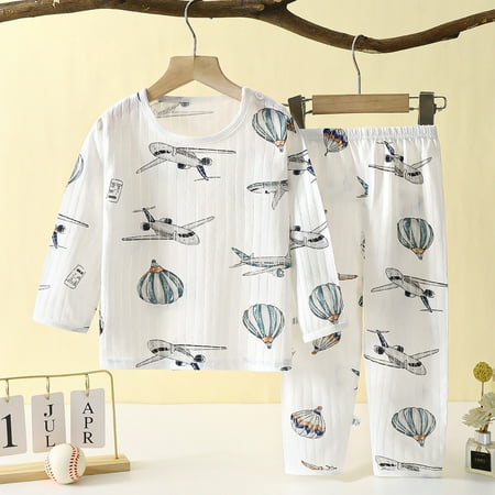 Lilgiuy Girls Boys Summer Clothes Casual Long Sleeve Loungewear Thin Home Clothing Two Piece Set Summer Sales
Lilgiuy Girls Boys Summer Clothes Casual Long Sleeve Loungewear Thin Home Clothing Two Piece Set Summer Sales