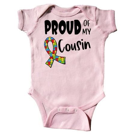 Inktastic Proud of my Cousin Autism Awareness Puzzle Piece Ribbon Gift Baby Boy or Baby Girl Bodysuit
Inktastic Proud of my Cousin Autism Awareness Puzzle Piece Ribbon Gift Baby Boy or Baby Girl Bodysuit