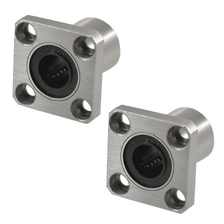 2X Bushings Square Flanged Long Linear Bearing 12mm x 21mm x 30mm