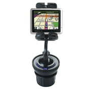 Unique Auto Cupholder and Suction Windshield Dual Purpose Mounting System for Garmin Nuvi 1245 City Chic - Flexible Holder System Includes Two Mount Options